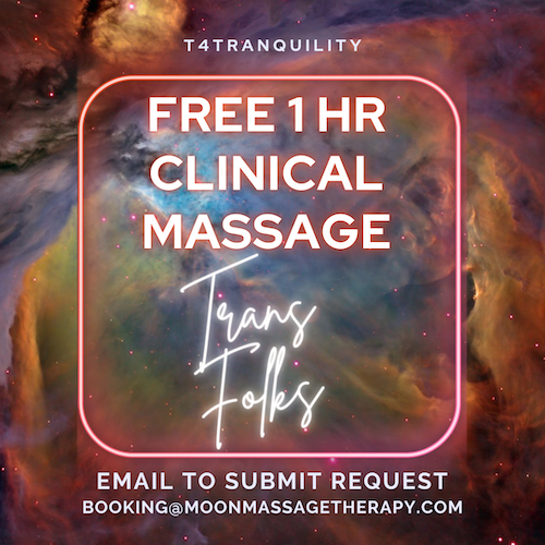 Free health care for trans folks - massage therapy.
