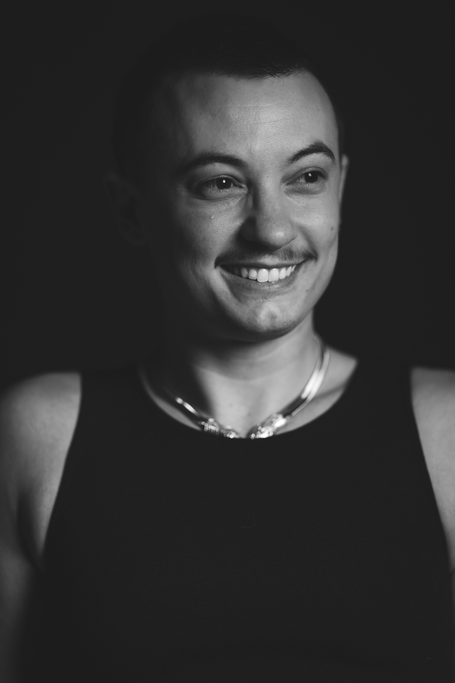 viktor-moon-massage-therapist Black and white portrait of Viktor.