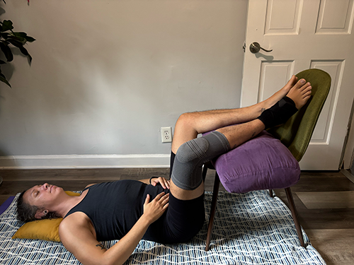 constructive-rest-pose Breathwork for the Psoas, sacrum and low back in constructive rest pose.