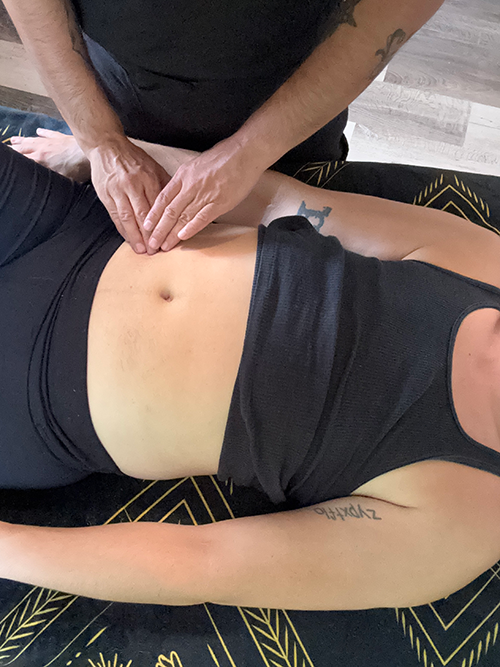 psoas_massage Iliopsoas massage therapy in Charlotte massage studio.